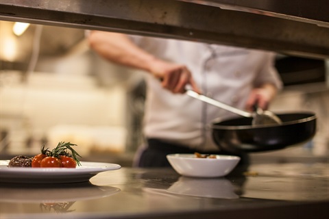 kitchen serving food