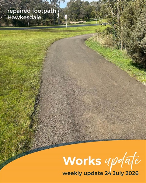 Repaired footpath at Hawkesdale